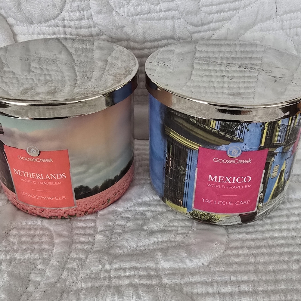 GOOSEGREEK Scented Candle Set - Netherlands Stroopwafels & Mexico Tre Leche Cake